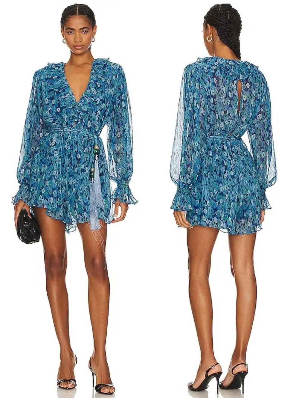 NWT Sabina Musayev Larry Jumpsuit Romper in Turquoise Print